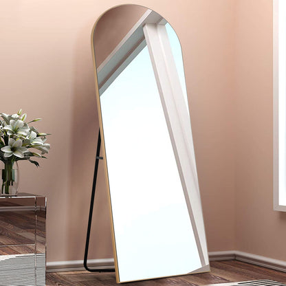 HomeRoots Arched Gold Standing Mirror