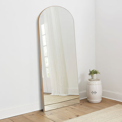 HomeRoots Arched Gold Standing Mirror