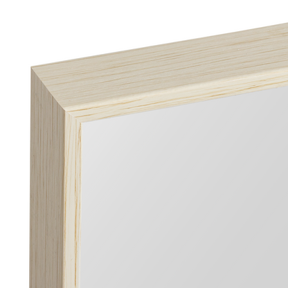 HomeRoots Beige Framed Wall Mirror with Stand