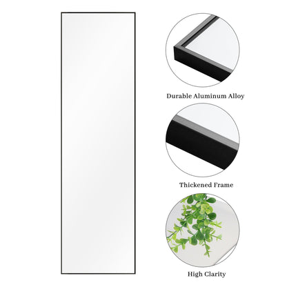 HomeRoots Black Aluminum Frame Mirror