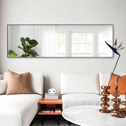 HomeRoots Black Aluminum Frame Mirror