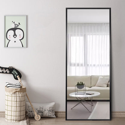 HomeRoots Black Aluminum Framed Mirror