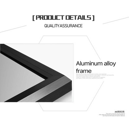 HomeRoots Black Aluminum Framed Mirror