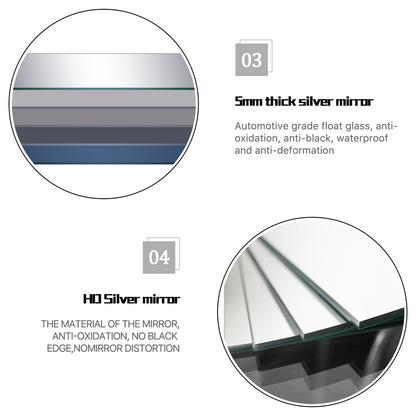 HomeRoots Black Aluminum Framed Mirror