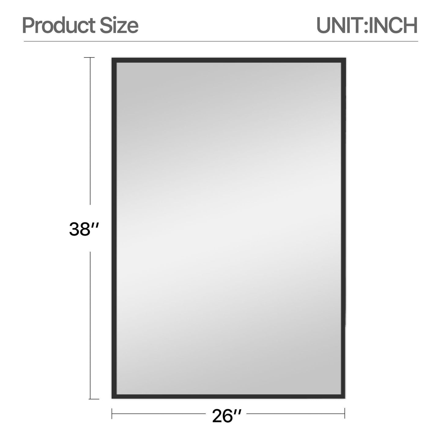 HomeRoots Black Aluminum Wall Mirror