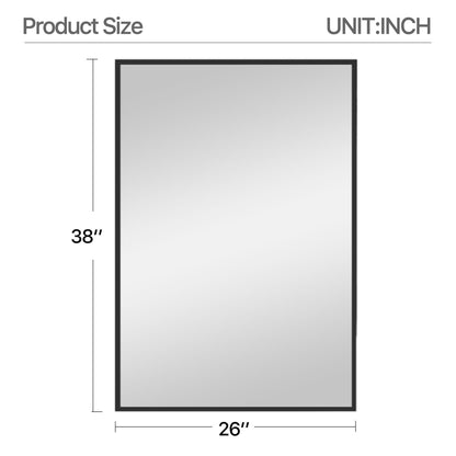 HomeRoots Black Aluminum Wall Mirror