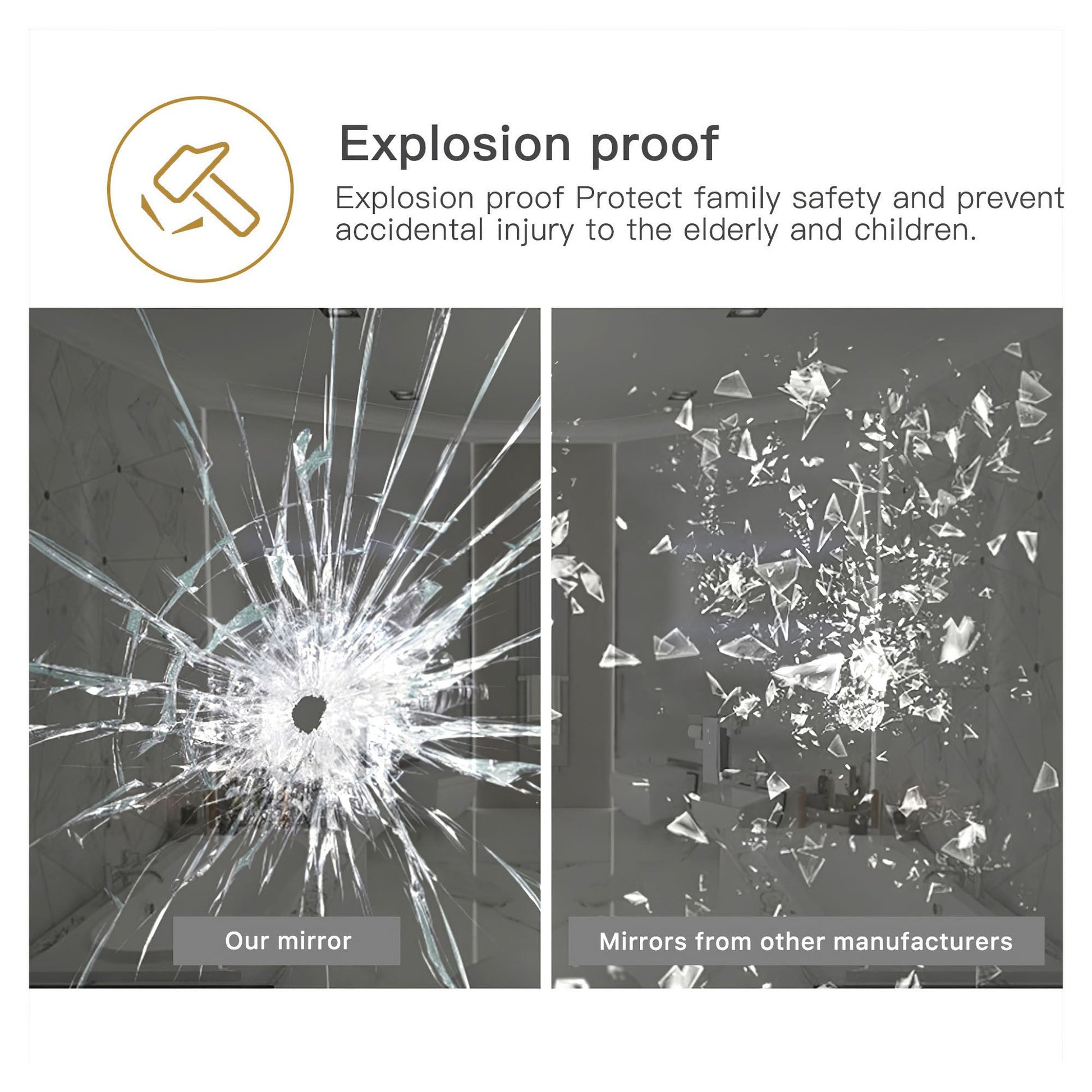 HomeRoots Black Aluminum Wall Mirror