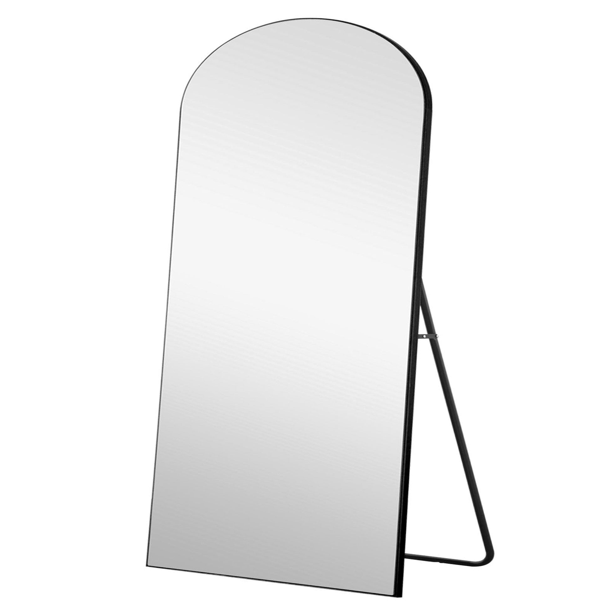 HomeRoots Black Arched Mirror with Stand