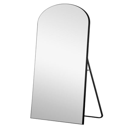 HomeRoots Black Arched Mirror with Stand