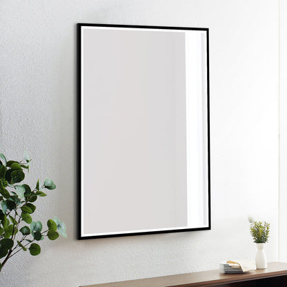 HomeRoots Black Beveled Wall Mirror