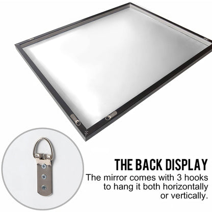 HomeRoots Black Beveled Wall Mirror