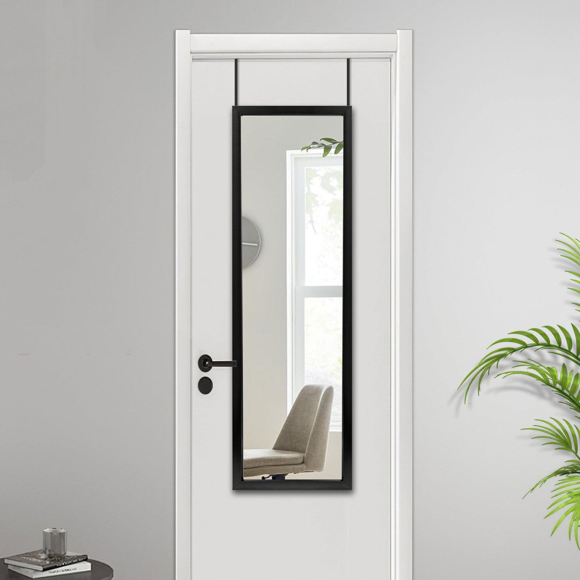 HomeRoots Black Door Mount Mirror