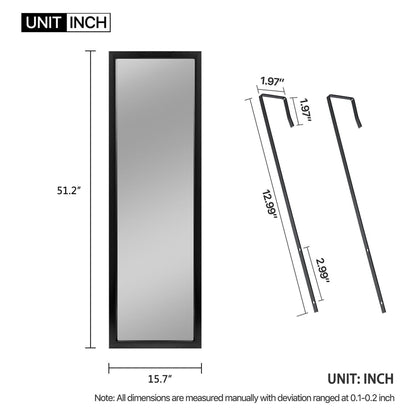 HomeRoots Black Door Mount Mirror