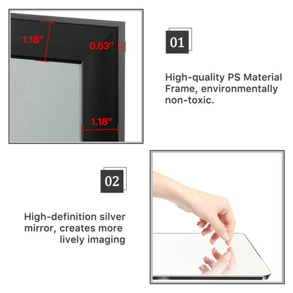 HomeRoots Black Framed Door Mount Mirror