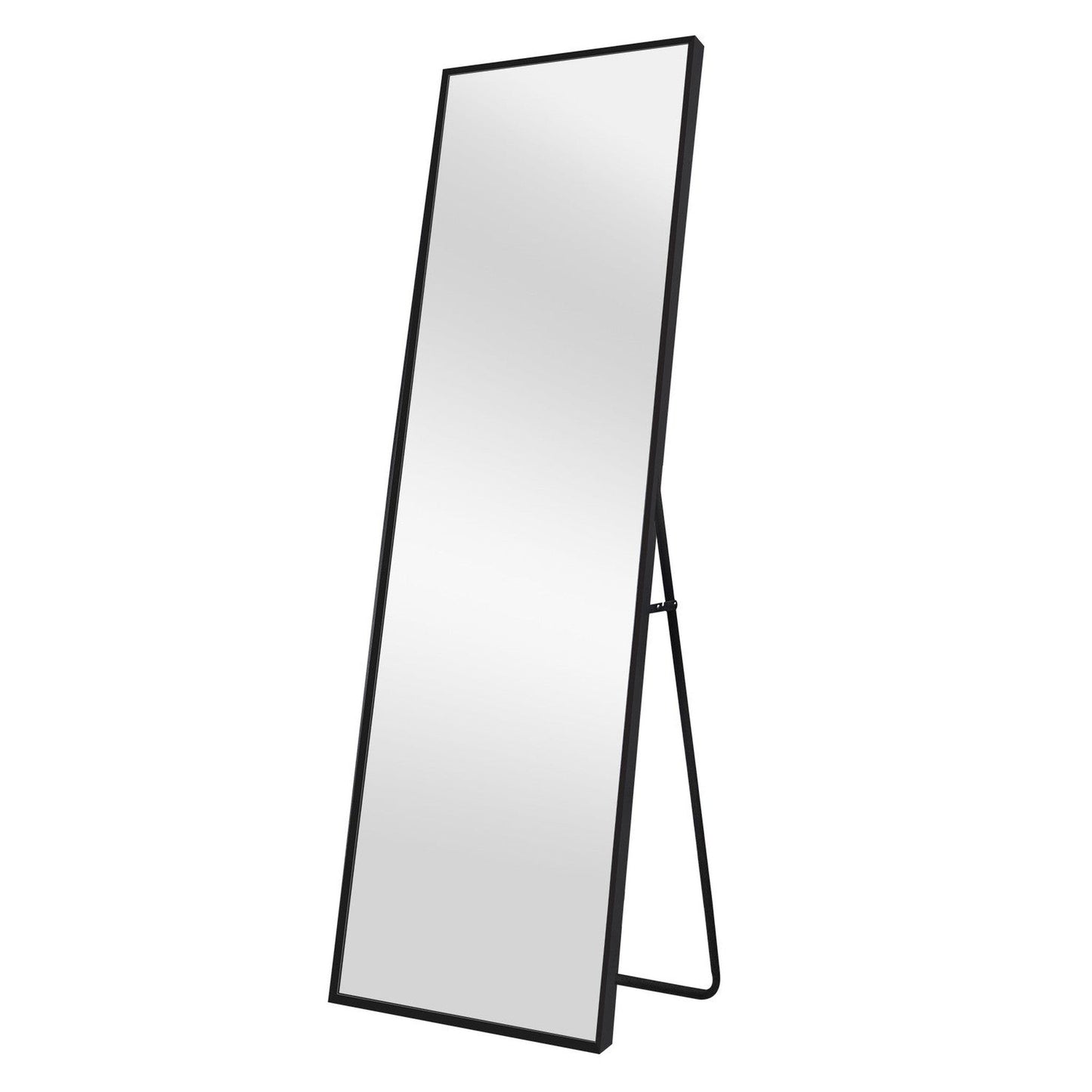 HomeRoots Black Framed Wall Mirror with Stand