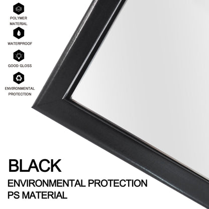 HomeRoots Black Framed Wall Mirror with Stand