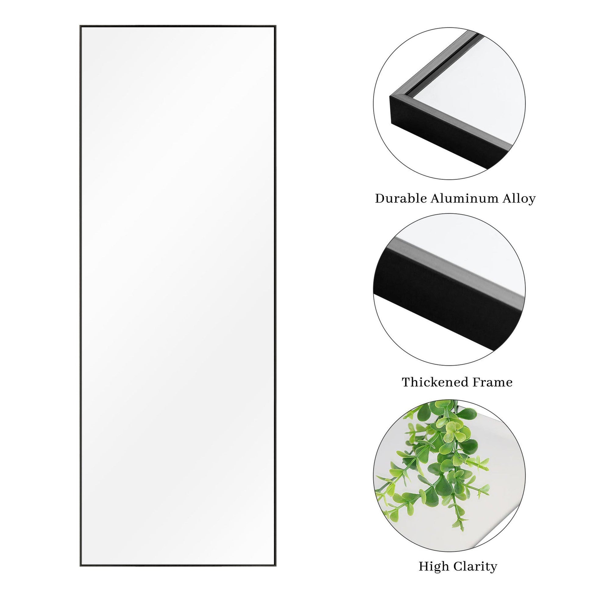 HomeRoots Black Full Length Mirror