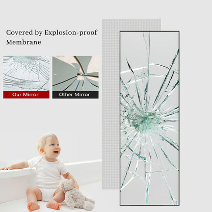 HomeRoots Black Full Length Standing Mirror