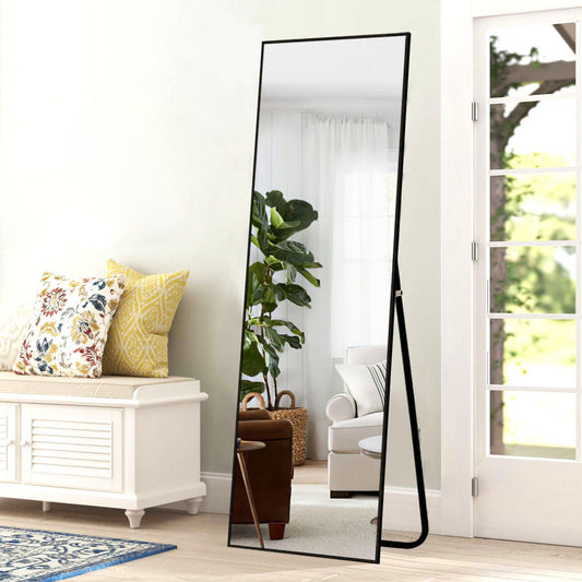 HomeRoots Black Full Length Standing Mirror