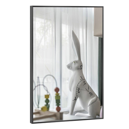 HomeRoots Black Rectangular Wall Mirror