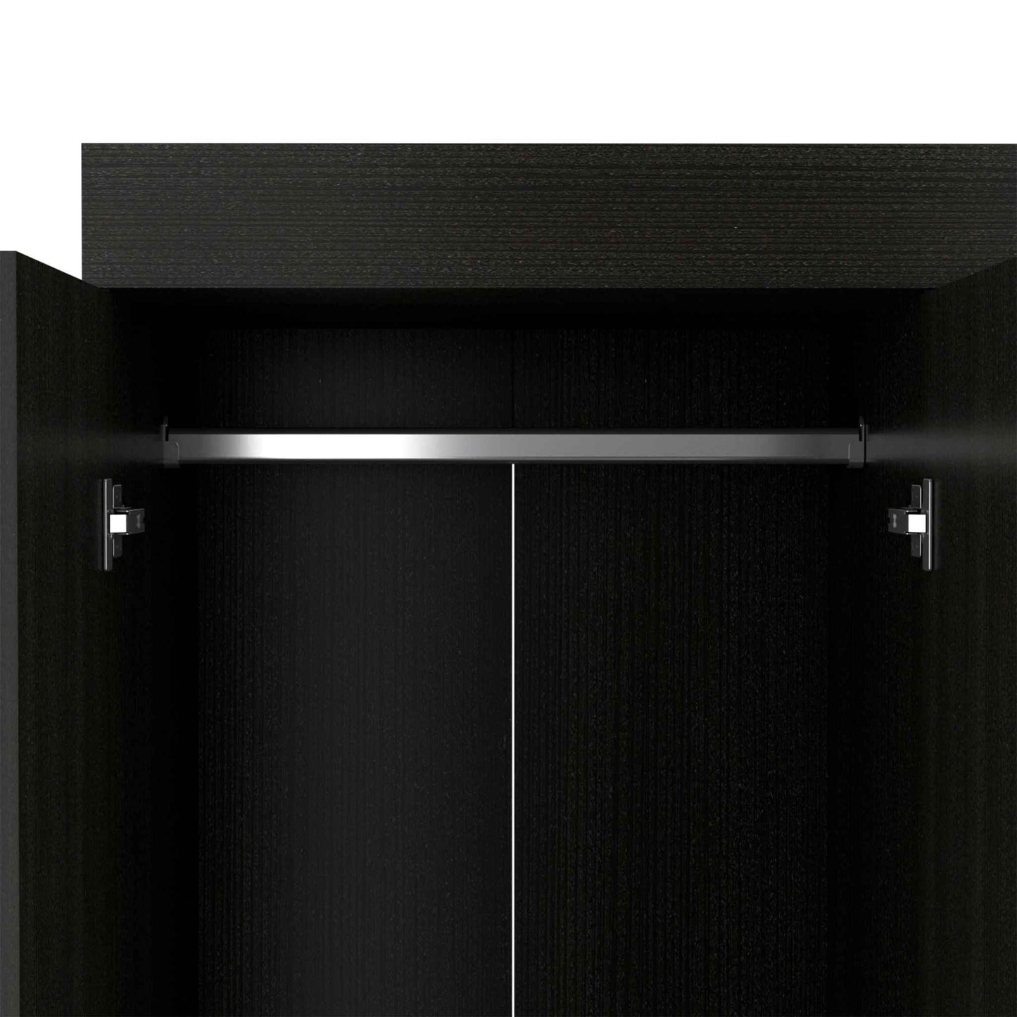 HomeRoots Black Tall Four Door Cabinet
