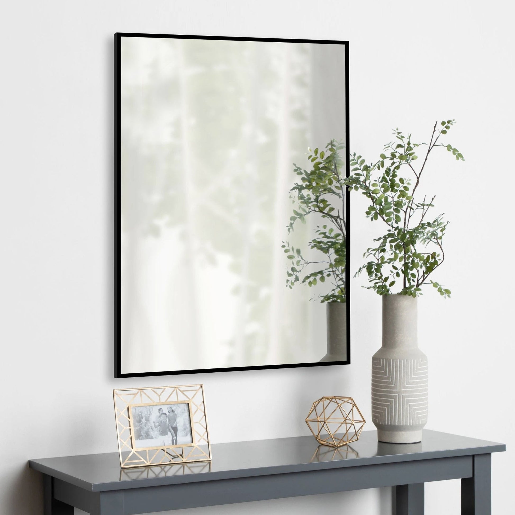 HomeRoots Black Wide Rectangular Mirror