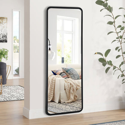 HomeRoots Black Wooden Standing Mirror