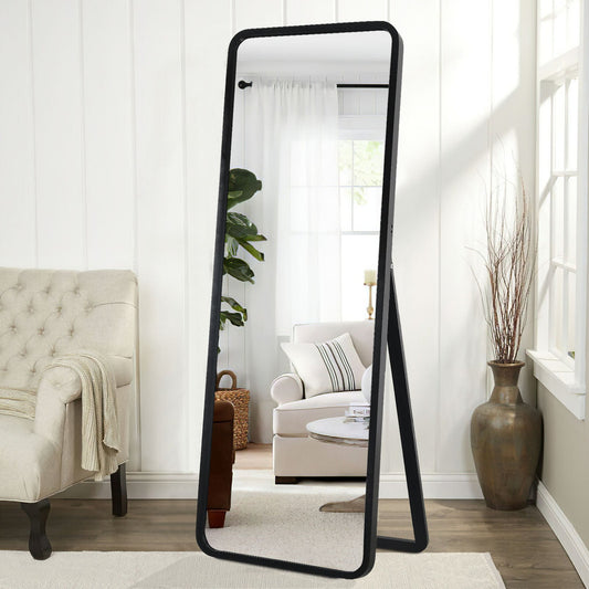 HomeRoots Black Wooden Standing Mirror