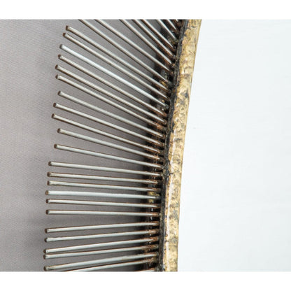 HomeRoots Black and Gold Oval Mirror