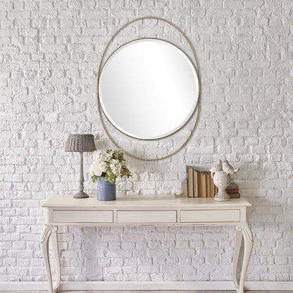 HomeRoots Black and Gold Wall Mirror
