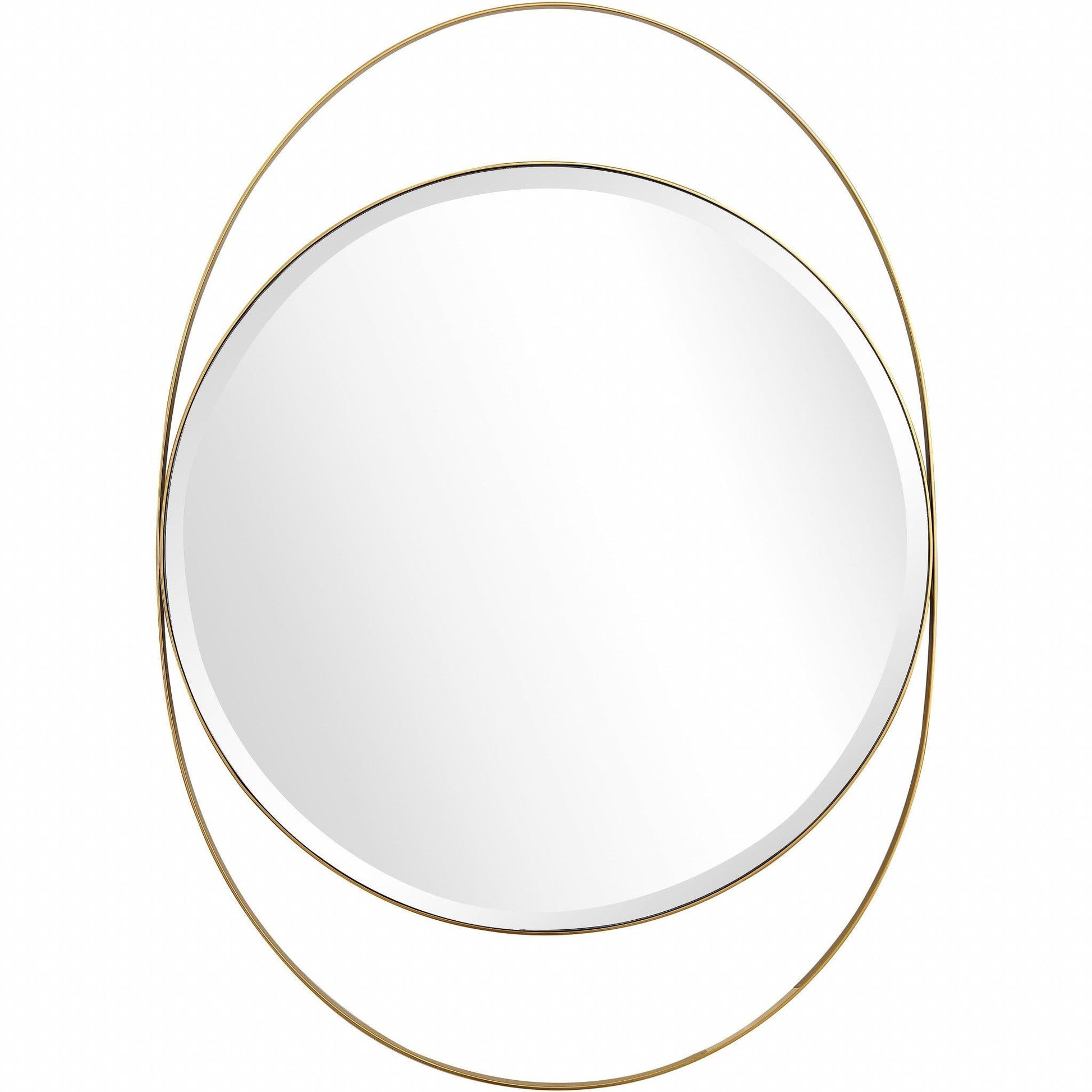HomeRoots Black and Gold Wall Mirror