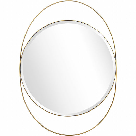 HomeRoots Black and Gold Wall Mirror