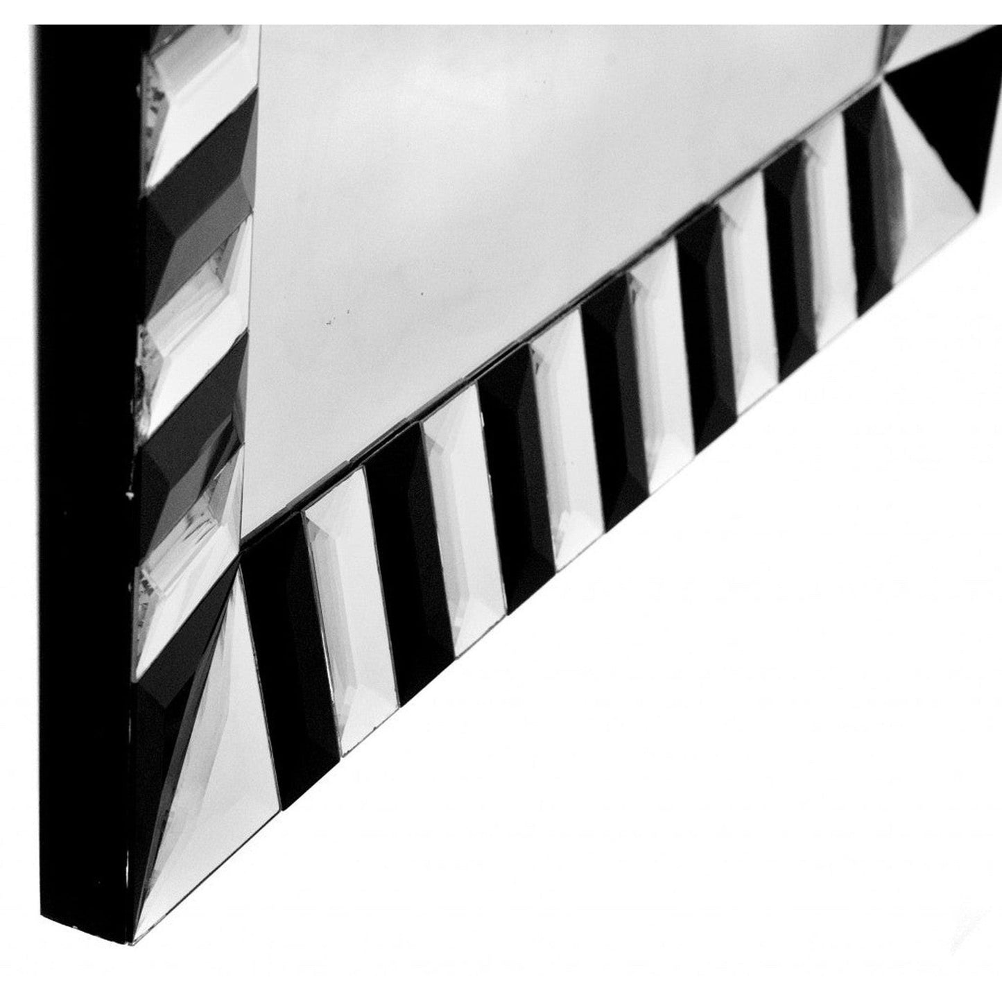 HomeRoots Black and White Striped Mirror