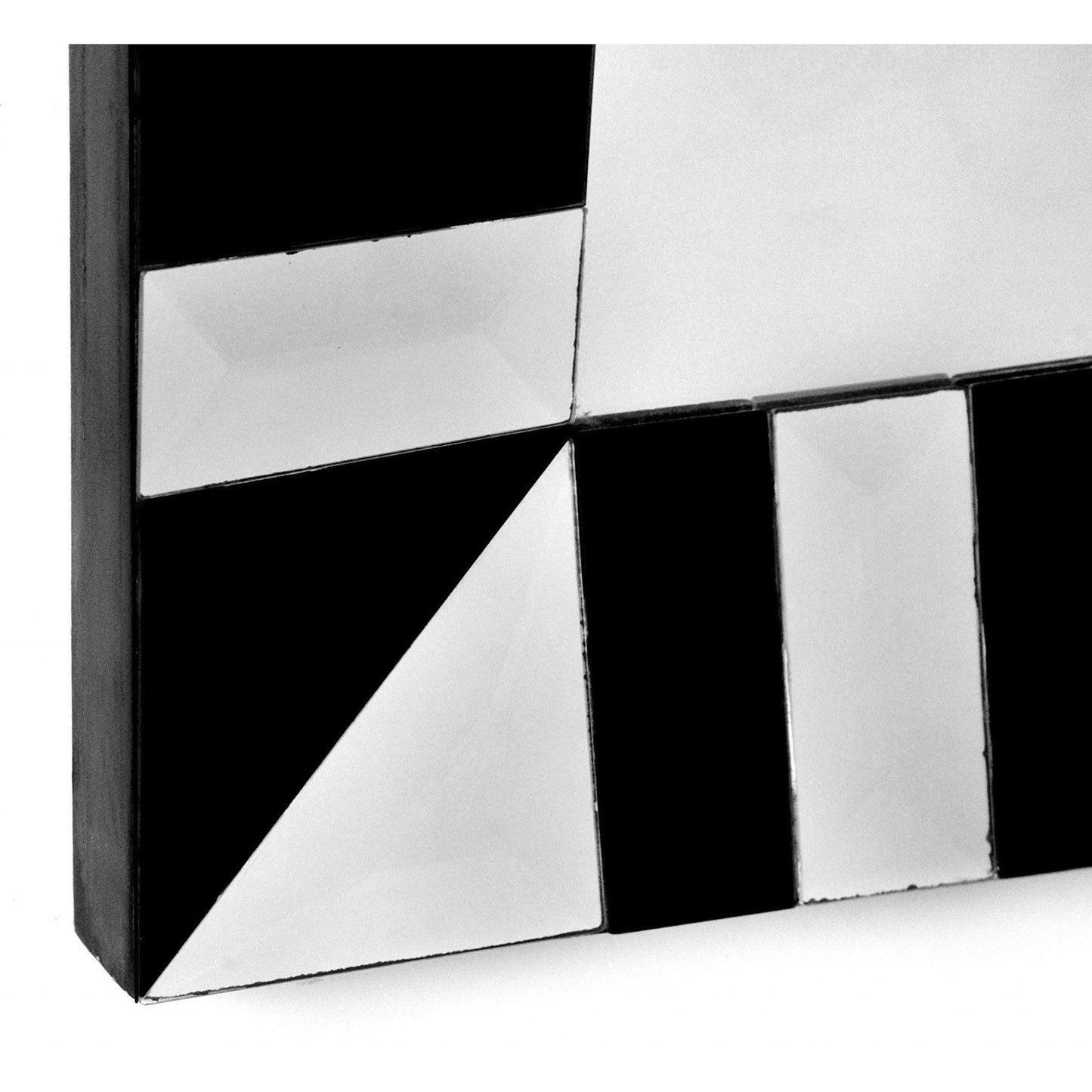HomeRoots Black and White Striped Mirror