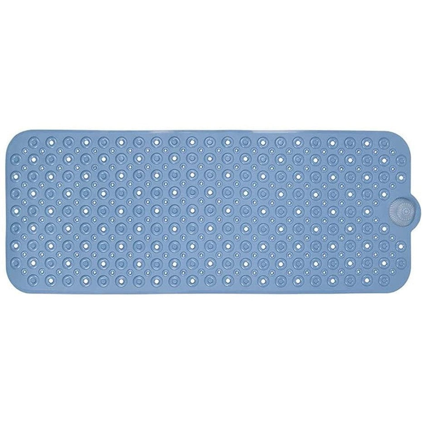 HomeRoots Blue Bubbles Drain Hole Bathtub Mat
