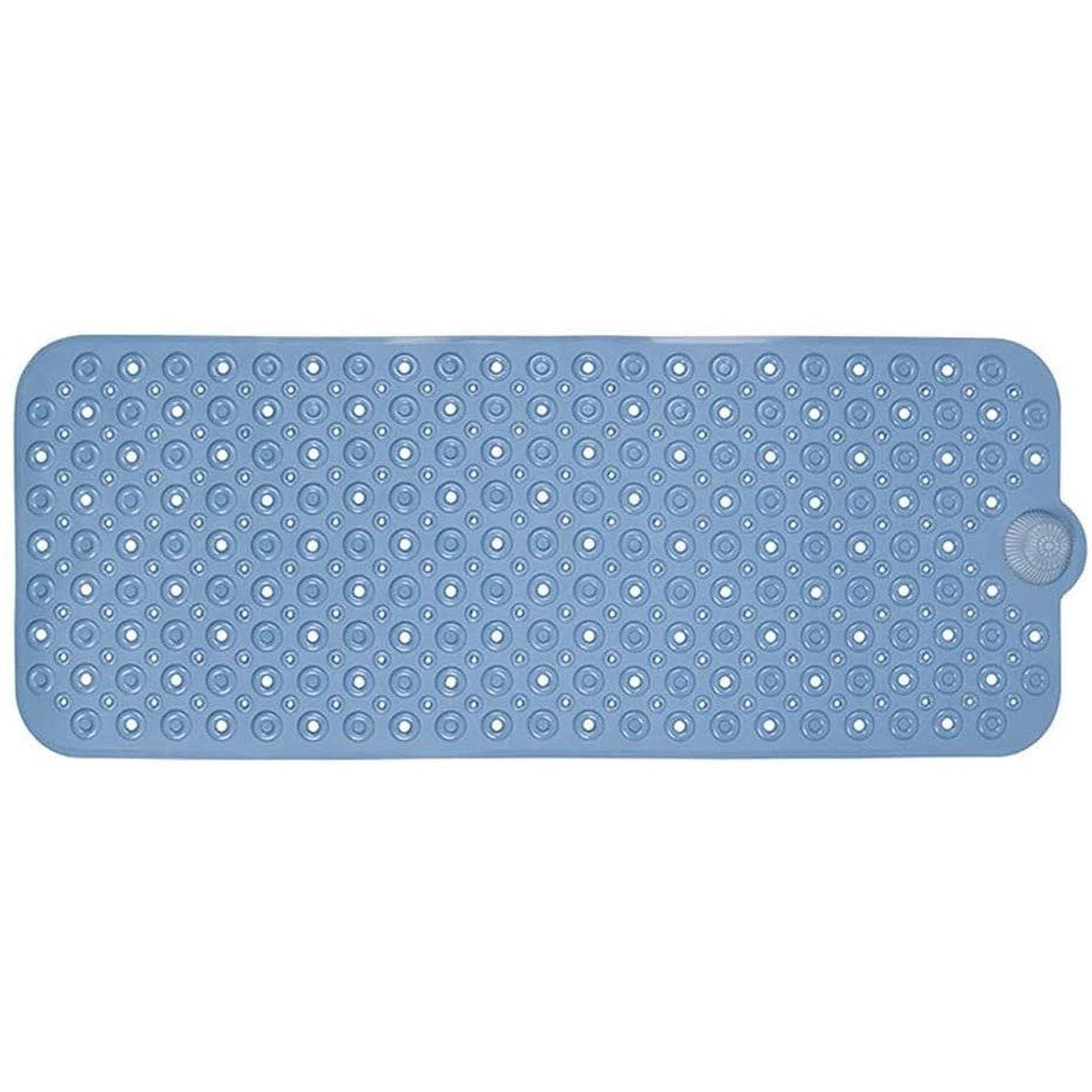 HomeRoots Blue Bubbles Drain Hole Bathtub Mat