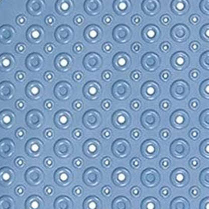 HomeRoots Blue Bubbles Drain Hole Bathtub Mat
