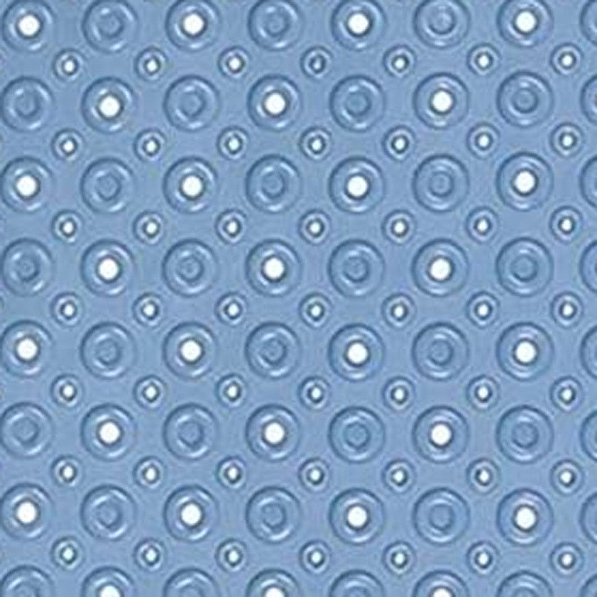HomeRoots Blue Bubbles Drain Hole Bathtub Mat