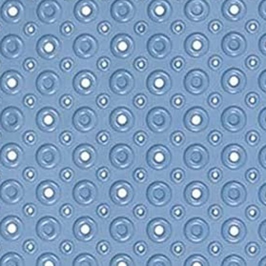 HomeRoots Blue Bubbles Drain Hole Bathtub Mat