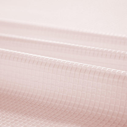 HomeRoots Blush Sheer And Grid Shower Curtain And Liner Set