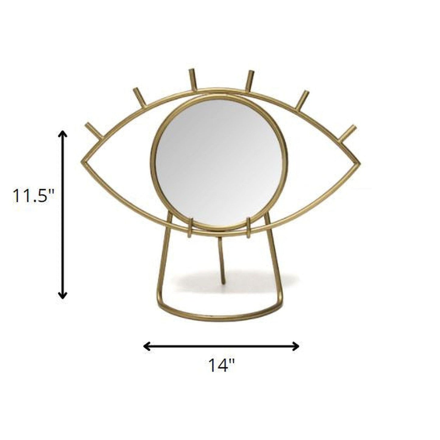 HomeRoots Bohemian Golden Eye Tabletop Mirror