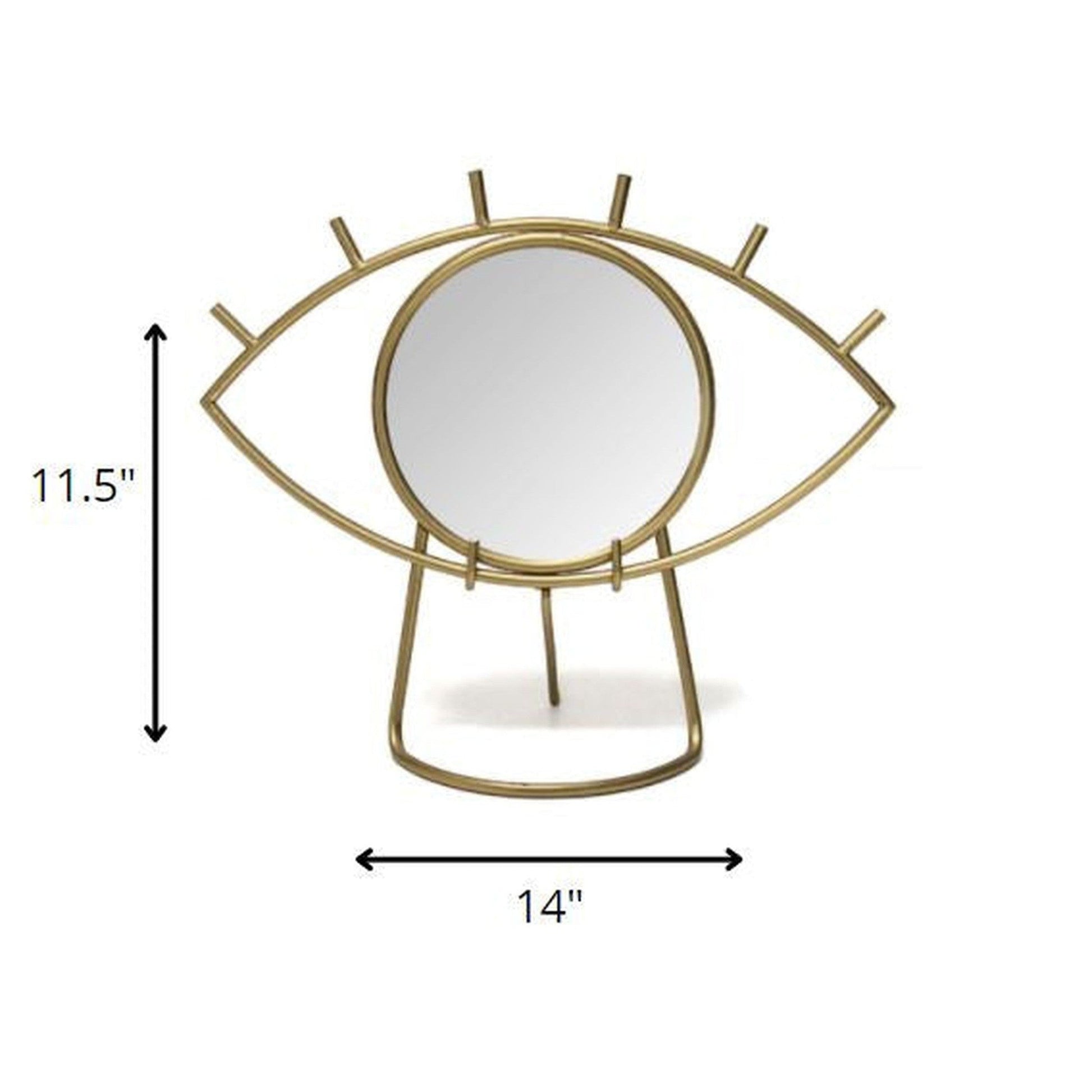 HomeRoots Bohemian Golden Eye Tabletop Mirror