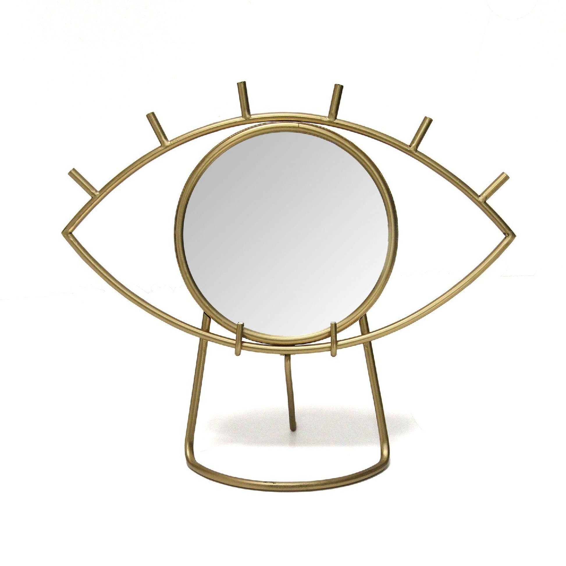 HomeRoots Bohemian Golden Eye Tabletop Mirror