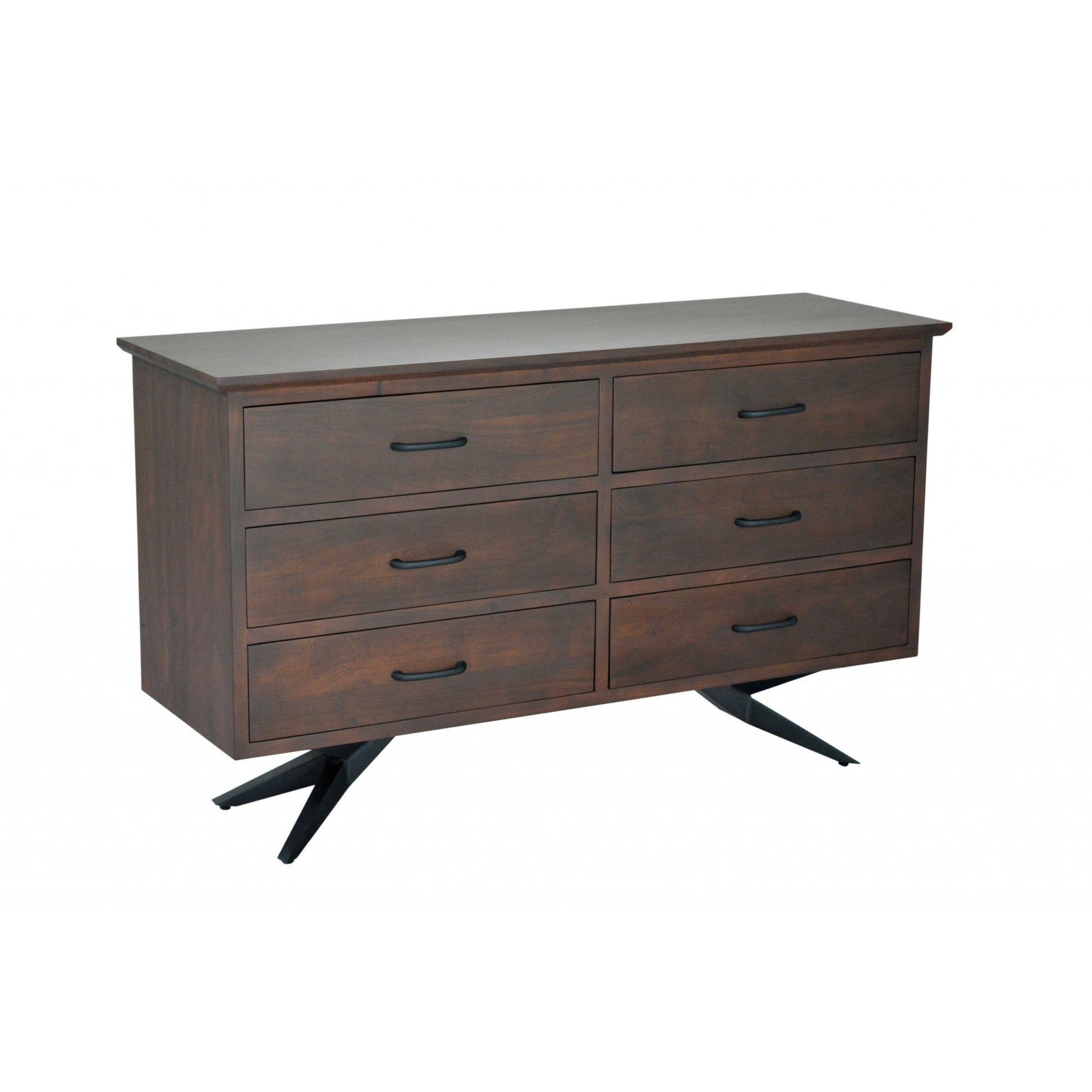HomeRoots Brown And Black Wood Metal Dresser