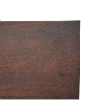 HomeRoots Brown Black Wood Metal Cabinet