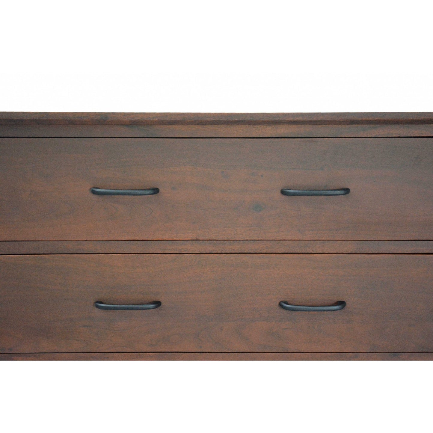 HomeRoots Brown Black Wood Metal Cabinet