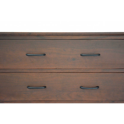 HomeRoots Brown Black Wood Metal Cabinet
