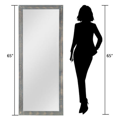 HomeRoots Brushed Gray Wooden Mirror