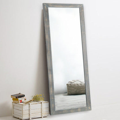 HomeRoots Brushed Gray Wooden Mirror