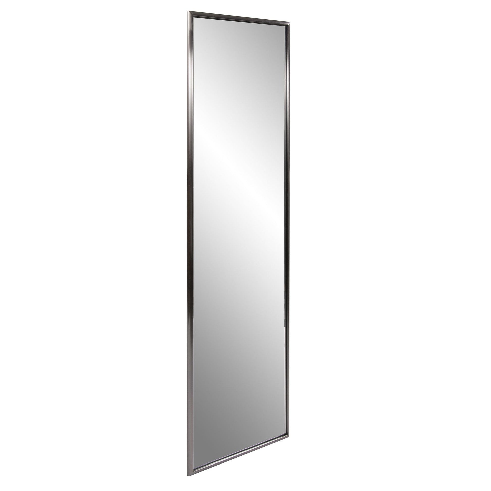 HomeRoots Brushed Titanium Rectangular Full Length Wall Mirror